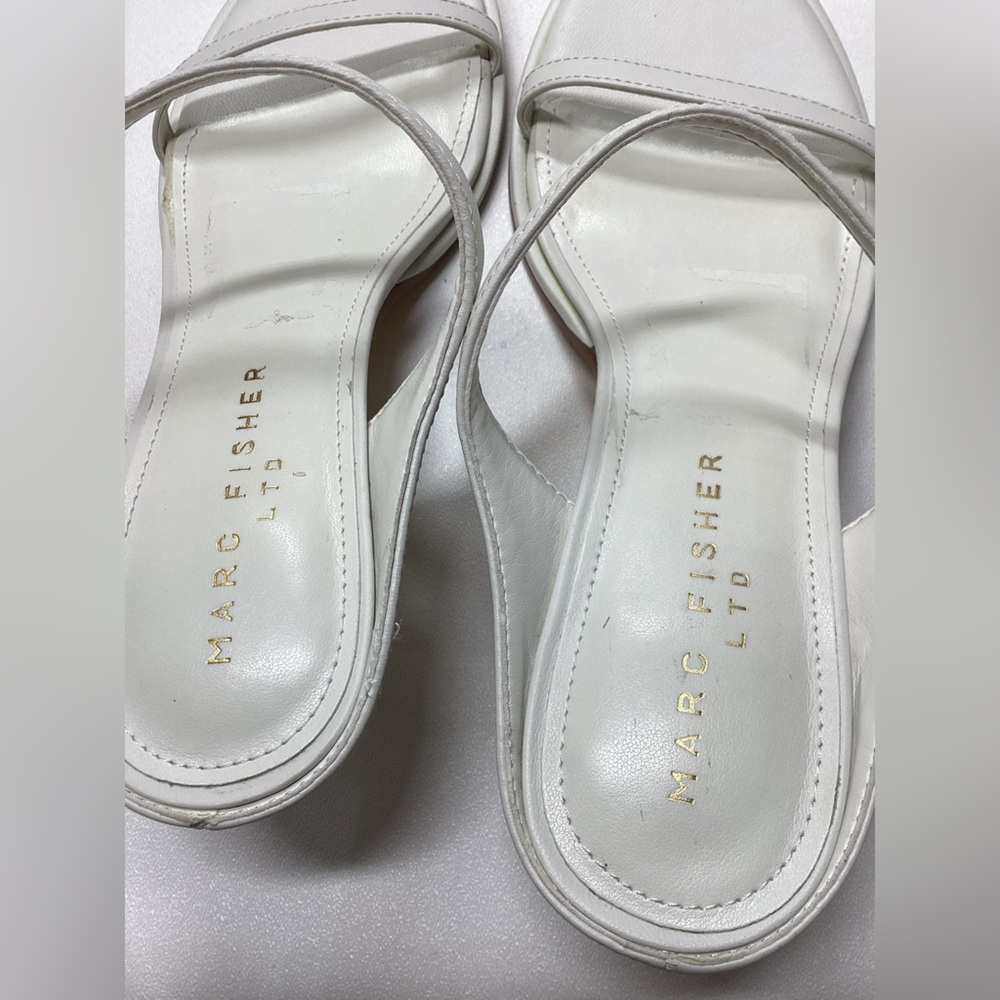 Marc Fisher LTD Alonde kitten heels  white Sandals - Picture 8 of 15